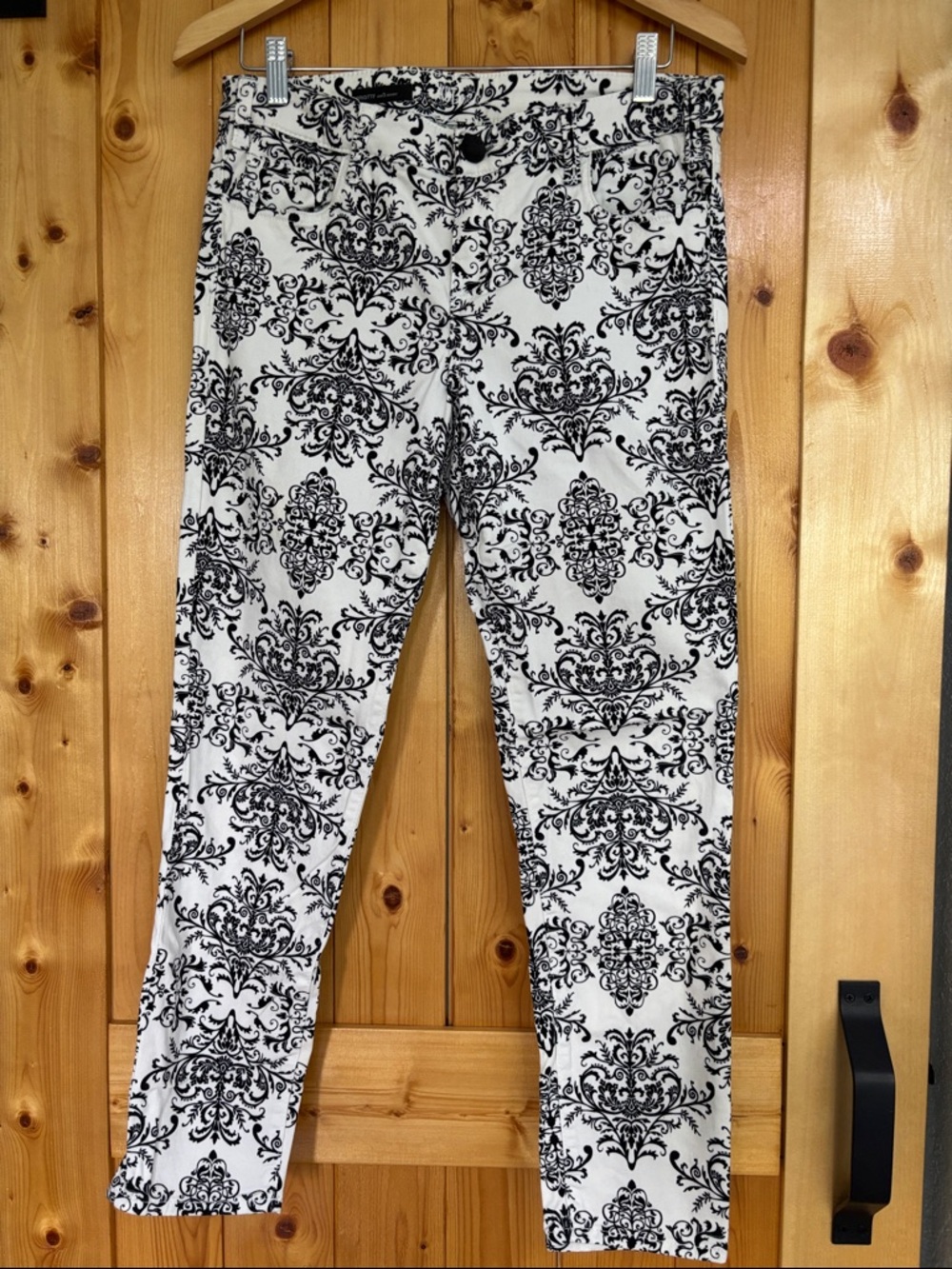 Kut From The Kloth Brigitte Ankle Skinny Sz 8 Black White Jeans Pants Womens EUC